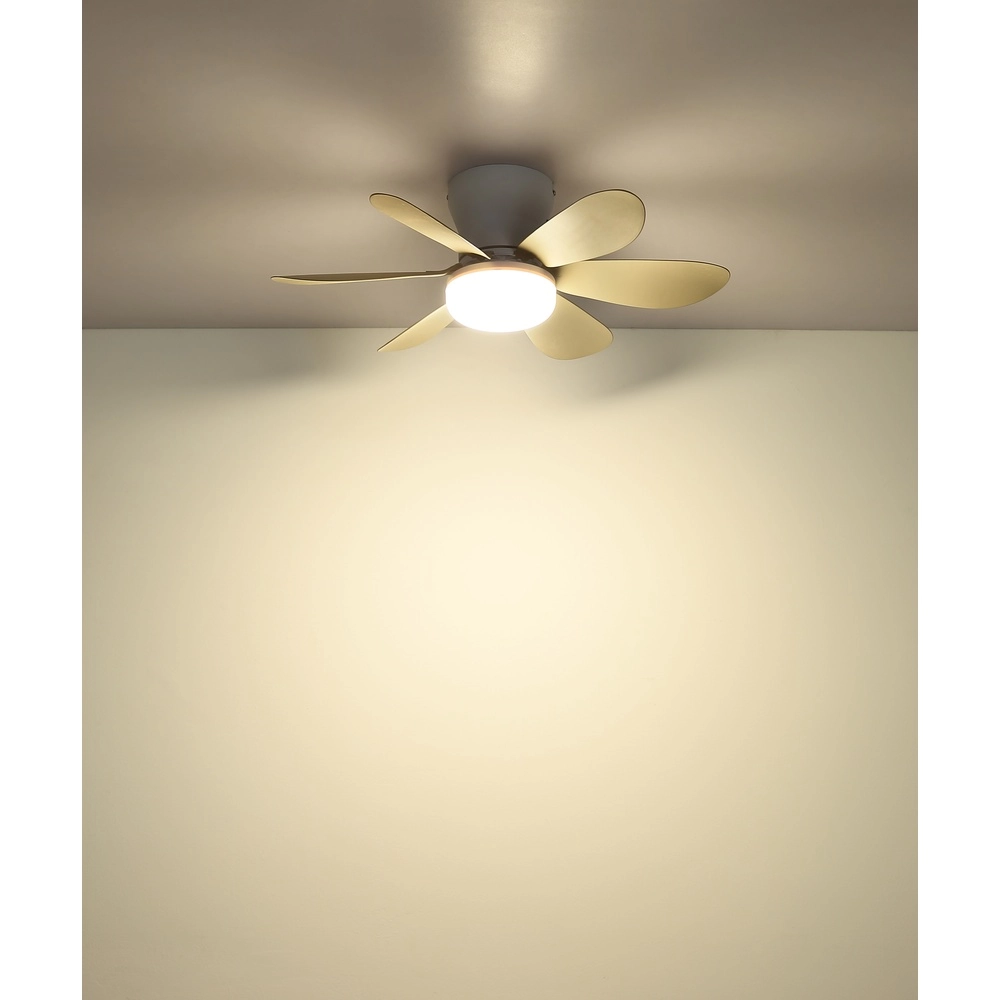 Ventilateur de plafond Delores brun sable Globo 9007371580729