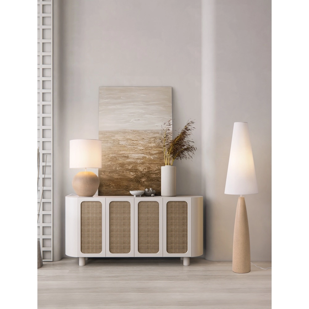 Lampadaire Mizu crème avec capuche blanche Lyora 5212017468918
