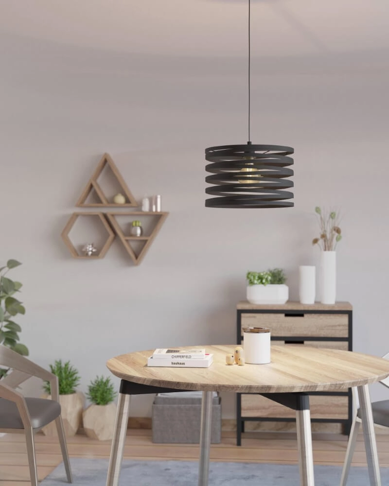 Suspension noire Cremella Ø 37cm Eglo 9002759993450