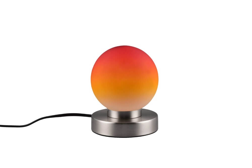 Lampe de table Prinz Ii nickel avec verre orange Trio 4017807551419