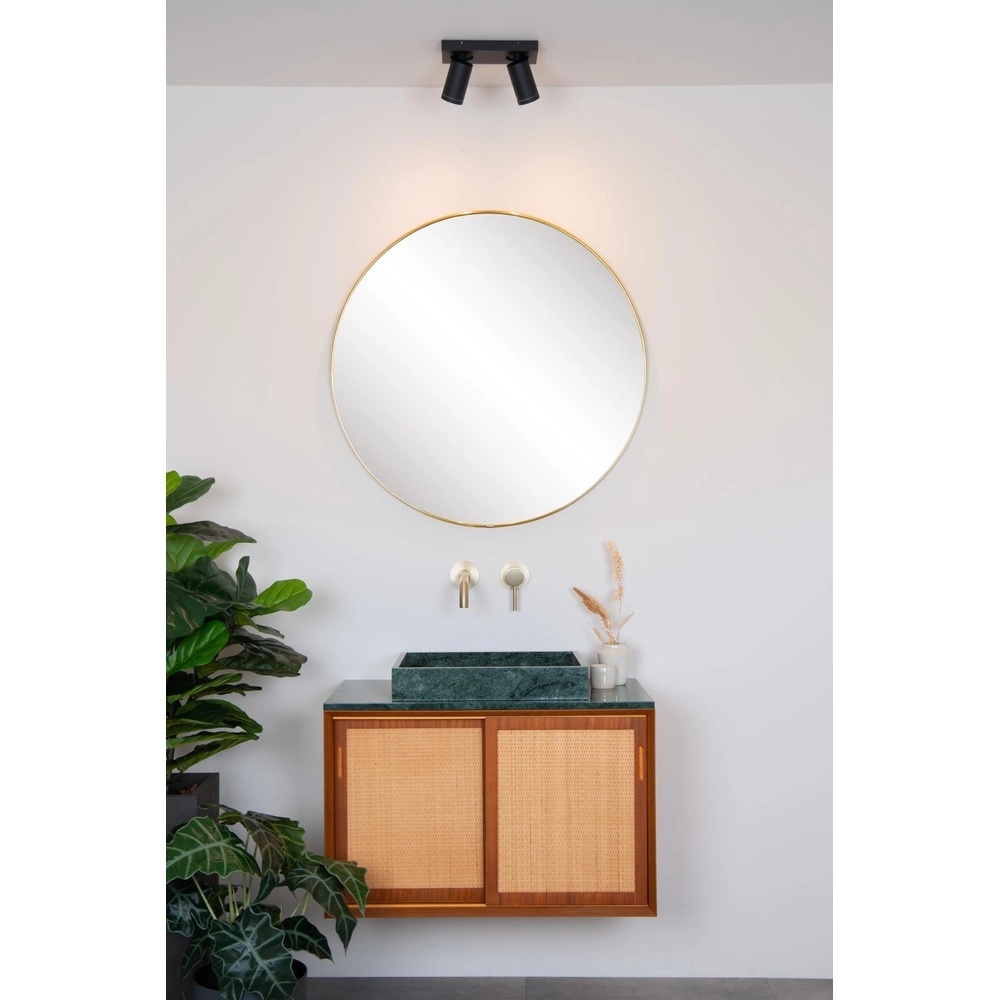 Projecteur de plafond Taylor IP44 noir à deux lumières Lucide 5411212092632