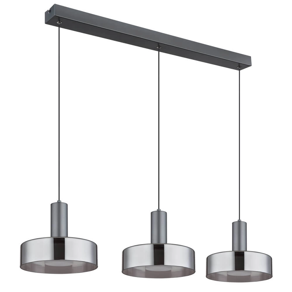 Suspension élégante Grant Gris 3 lumières Globo 9007371474875