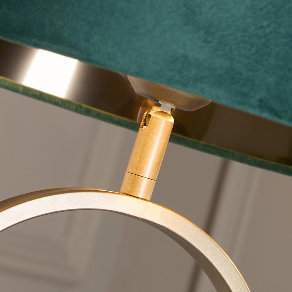 Lampe de table Modish bronze avec capuchon émeraude Searchlight 5053423306353