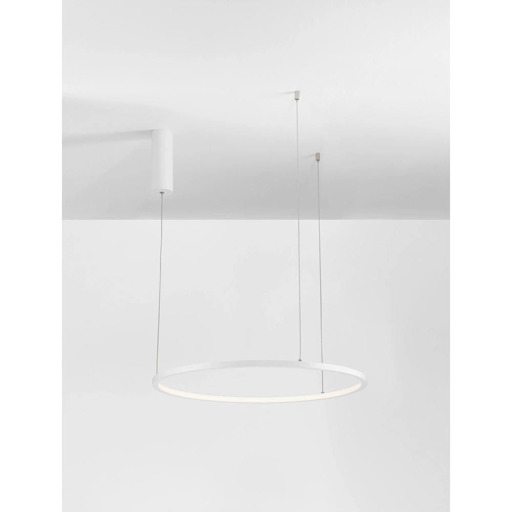 Suspension ronde Tarquin blanc Ø 60cm Lyora 5212017438256