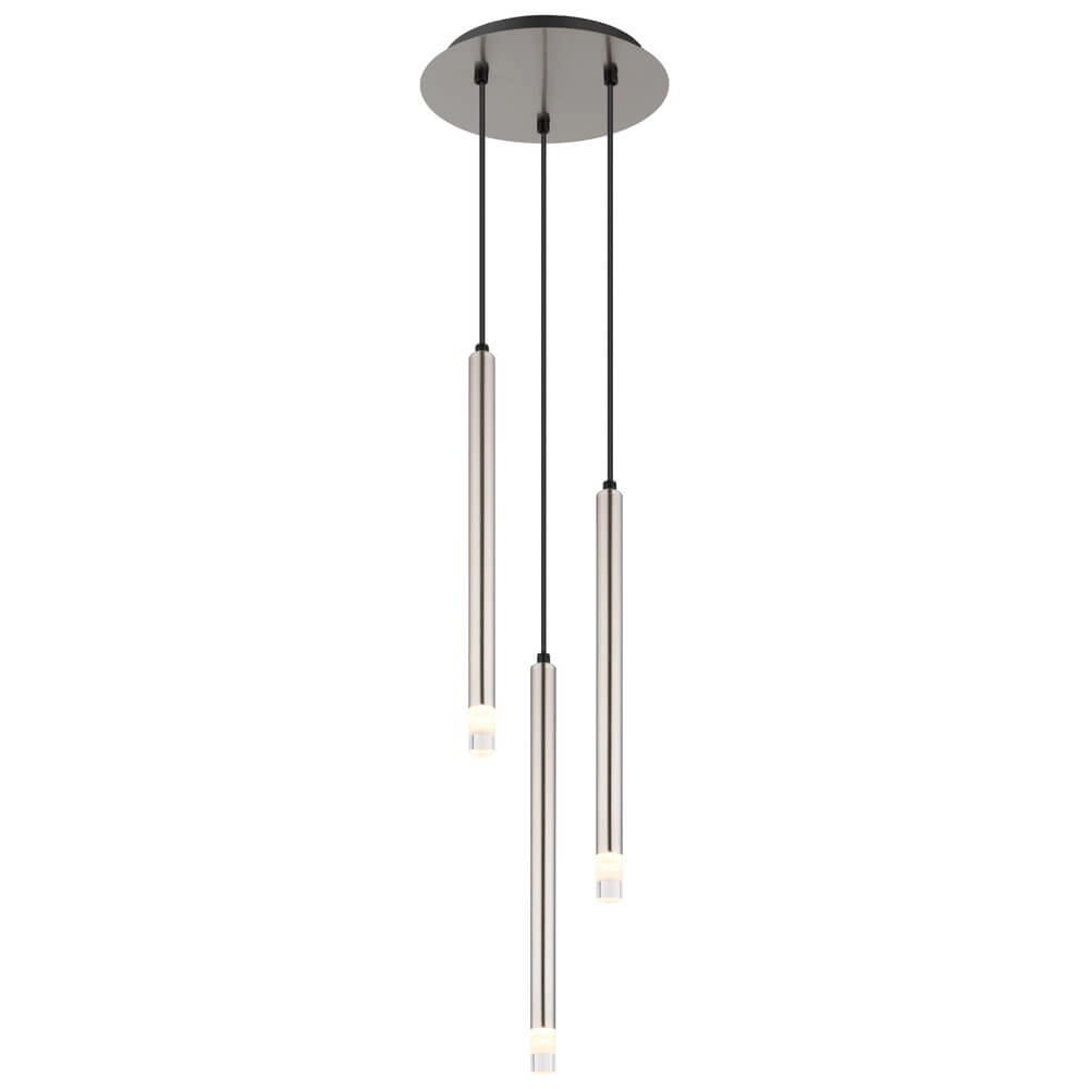 Suspension design Ryan Nickel 3 lumières Suspension design Ryan Nickel 3 lumières