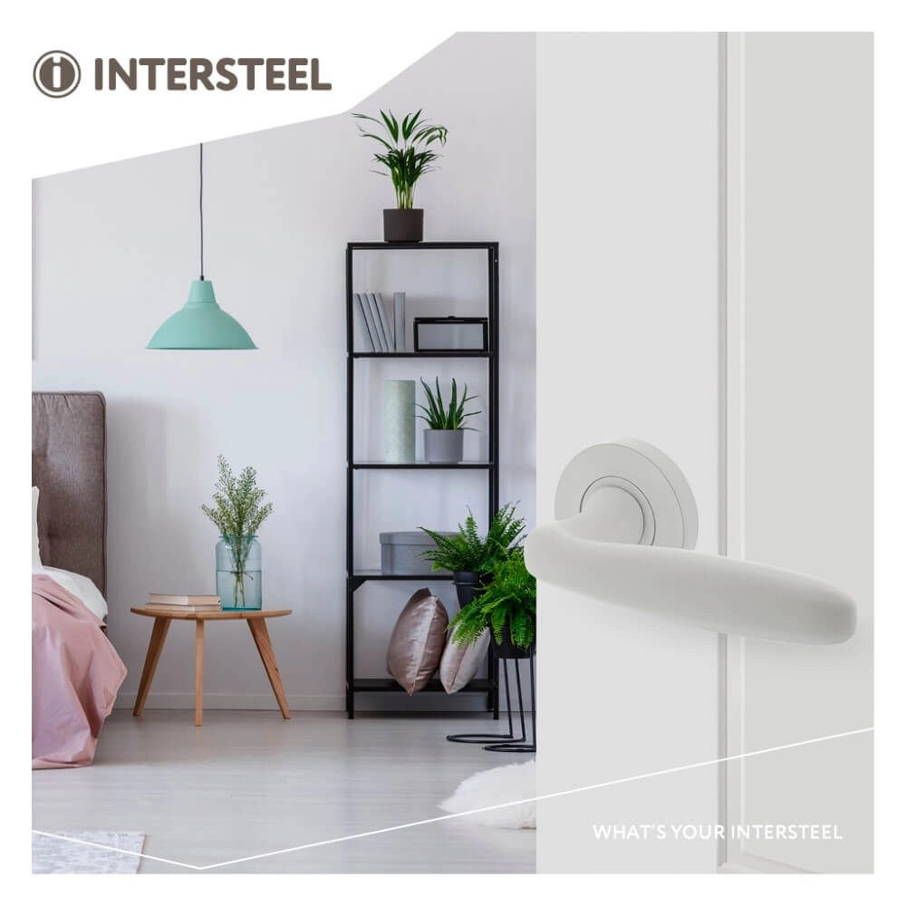 Poignée Bjorn Rosace ronde blanche Intersteel 8714186493984