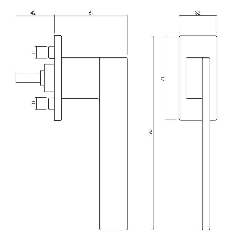 Poignée de fenêtre design Living chrome Olivari 8714186478974