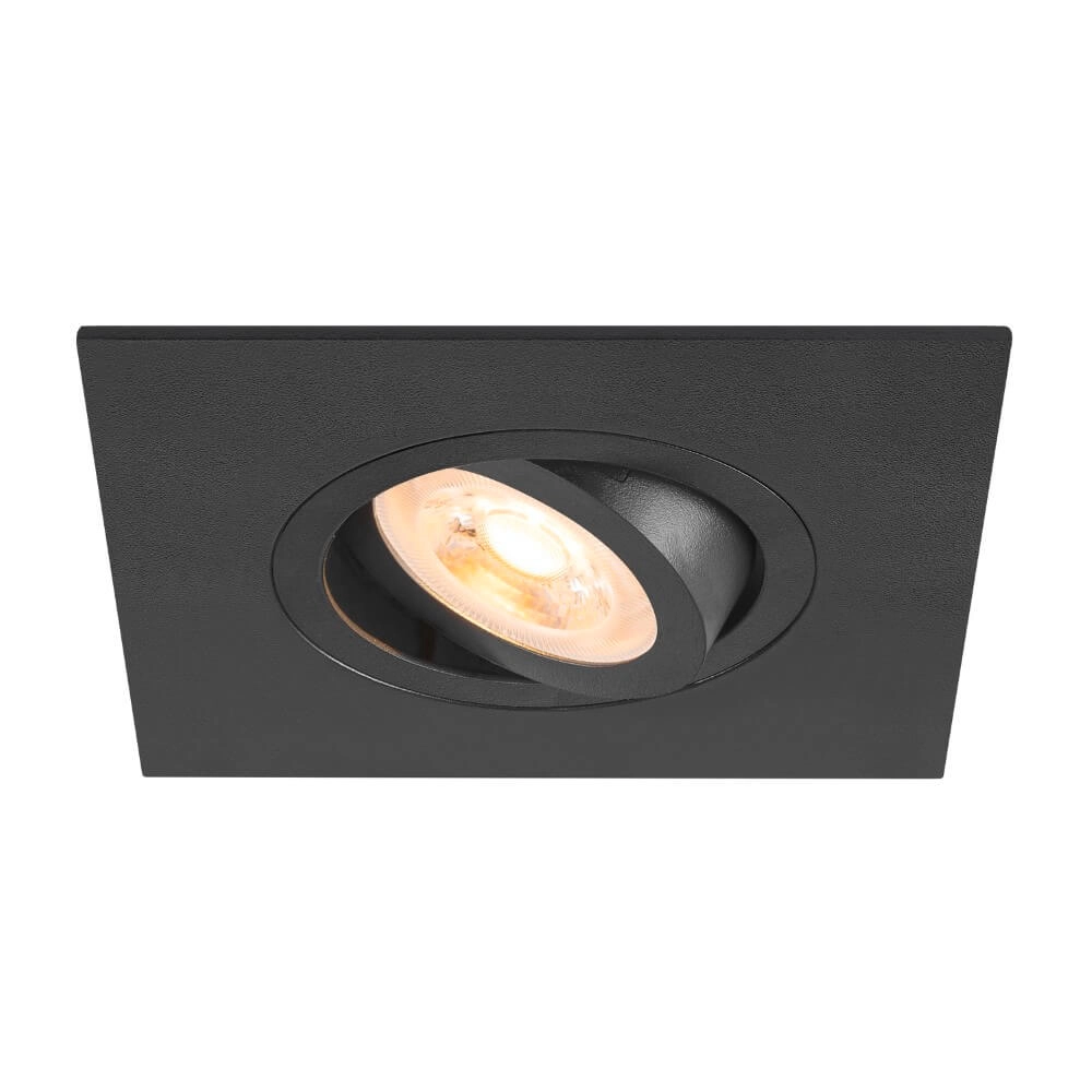 Spot encastré New Tria 75 XL carré - noir - GU10