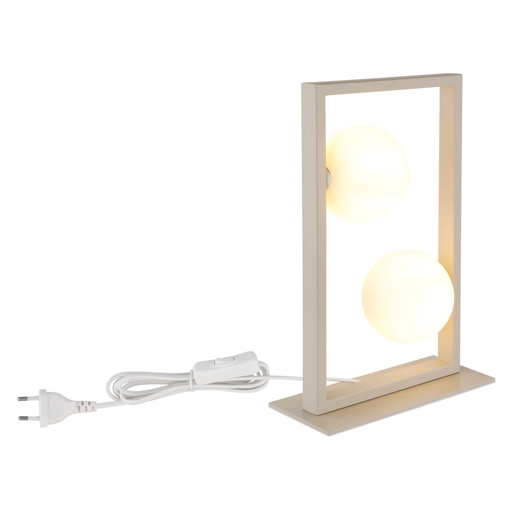Lampe de table moderne Nanda brun sable Globo 9007371567041