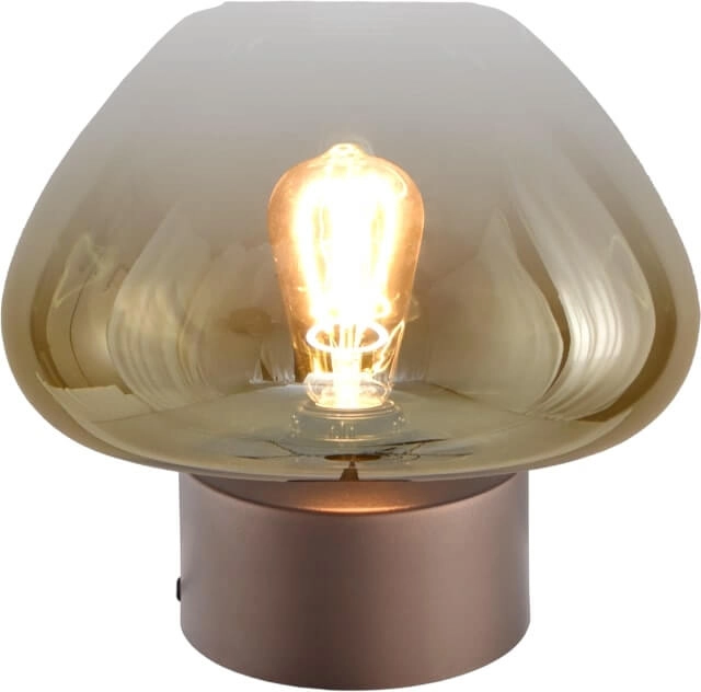 Lampe de table Genua marron avec verre doré Ø 29cm Lampe de table Genua marron avec verre doré Ø 29cm