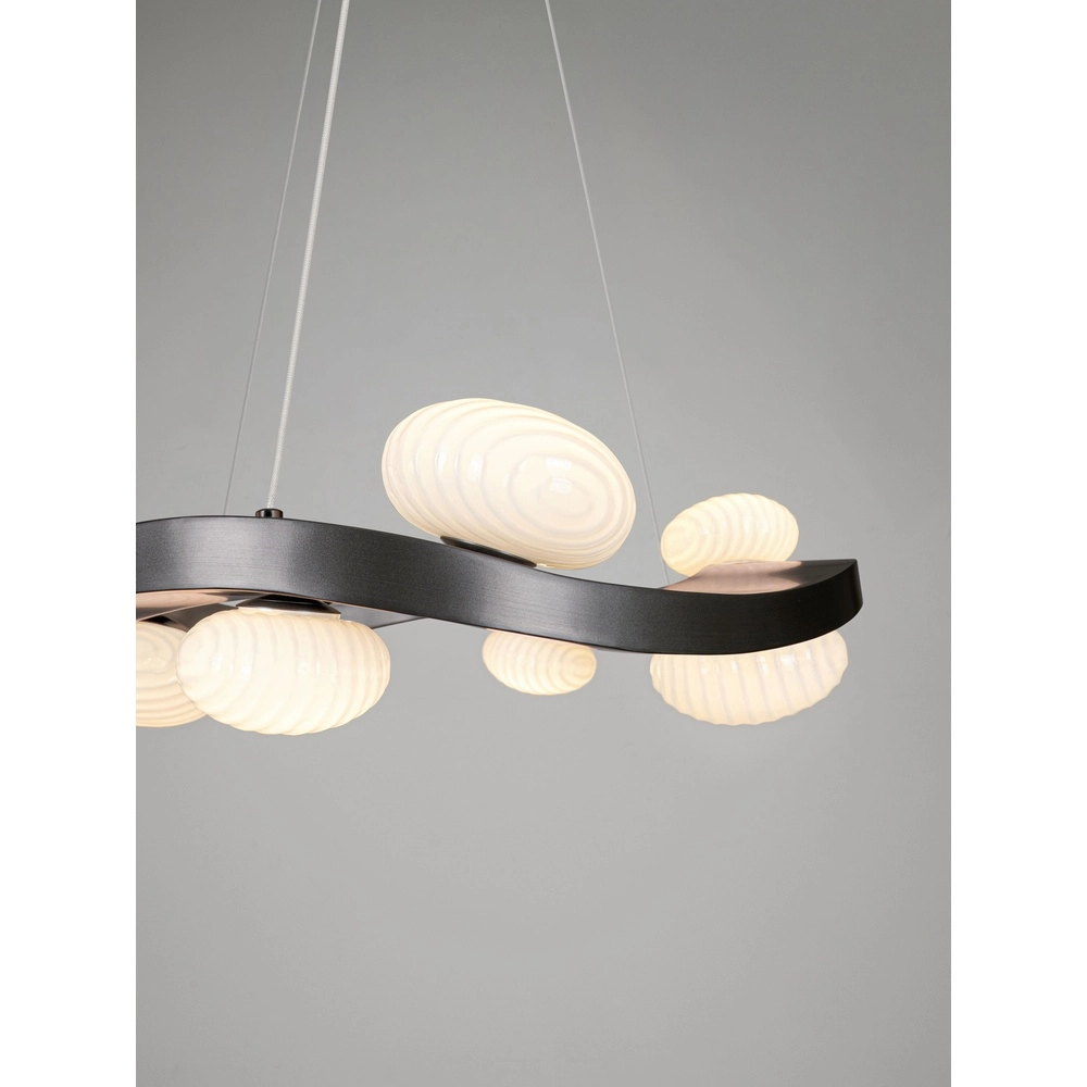 Lampe pendante de conception Severo noir et blanc Lyora 5212063500365