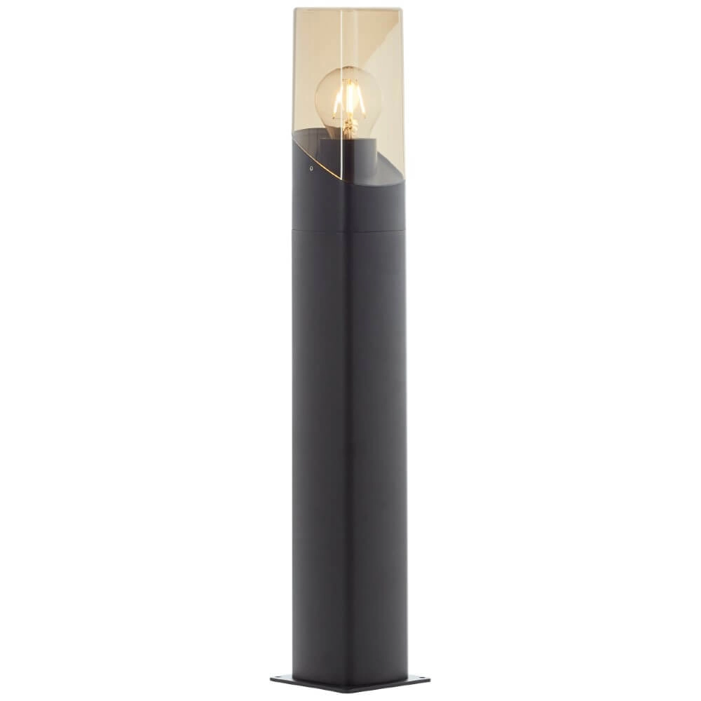 Lampe sur pied noire Minou avec verre fumé Lampe sur pied noire Minou avec verre fumé