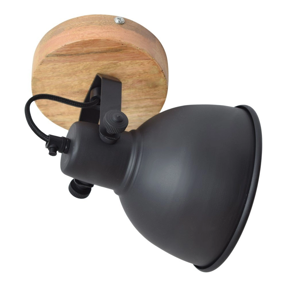 Spot de plafond Woody Ø16 single vintage noir Urban Interiors 8719325467161