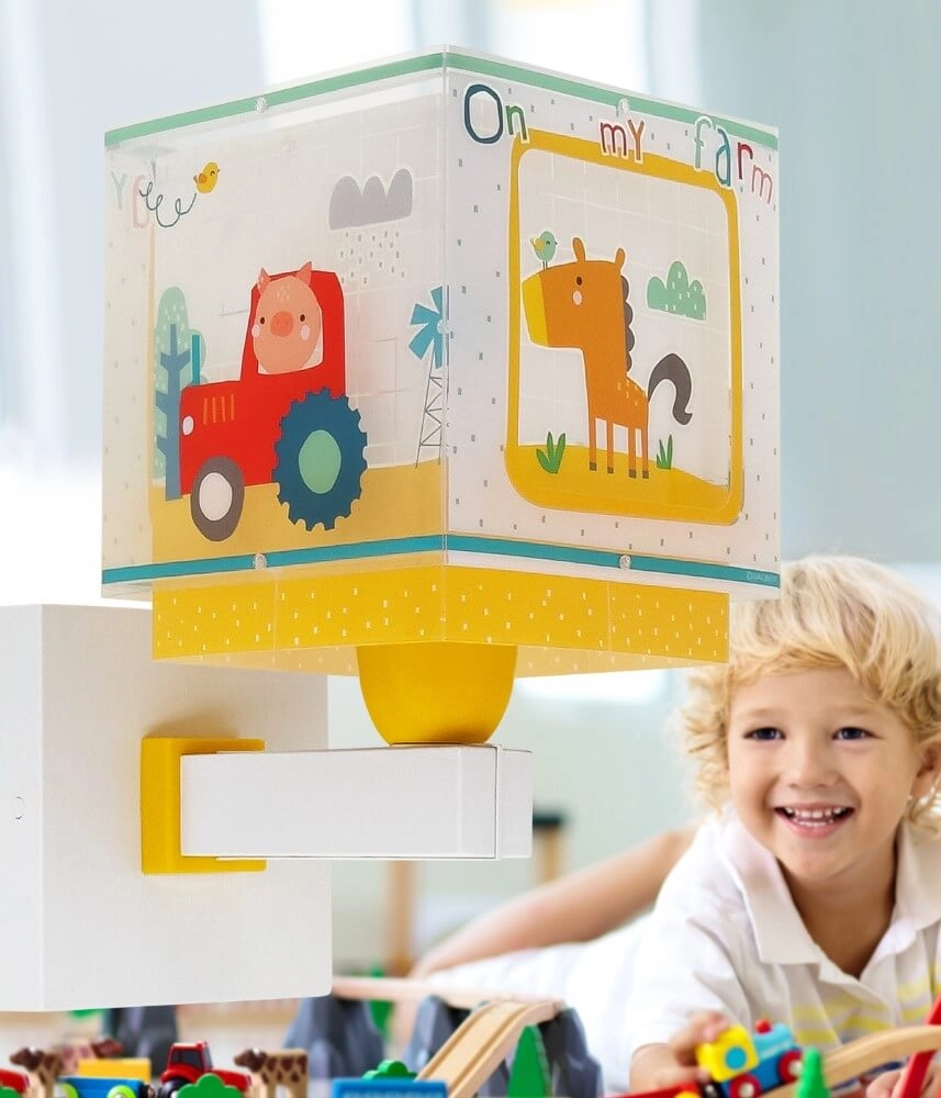 Applique chambre d'enfant My Farm jaune avec du blanc Dalber 8420406634098