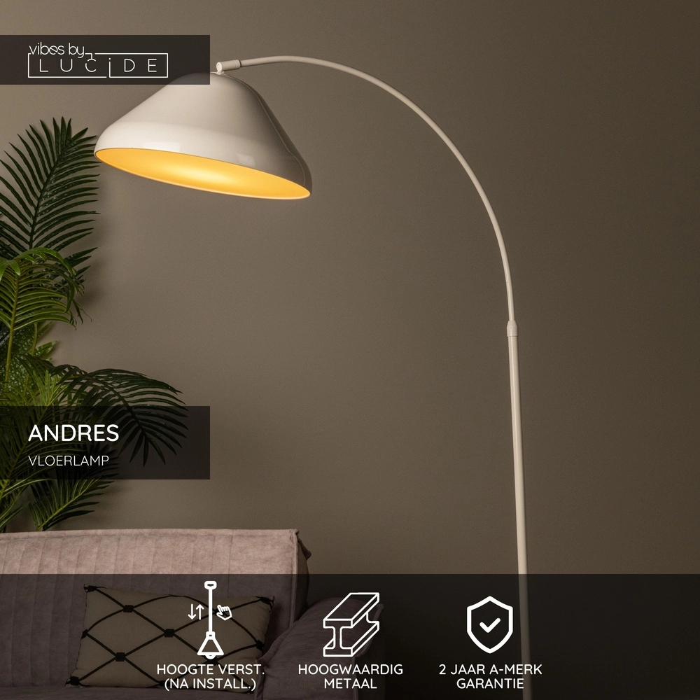 Lampe de pied Andres Crème Lucide Vibes 5411212650221