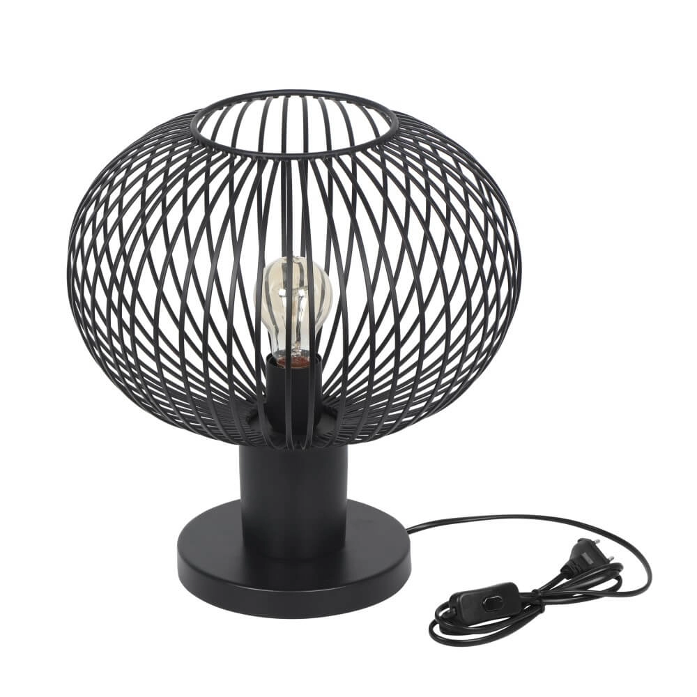 Lampe de table en fil Gila Ø 33 cm - noir Trio 4017807629095