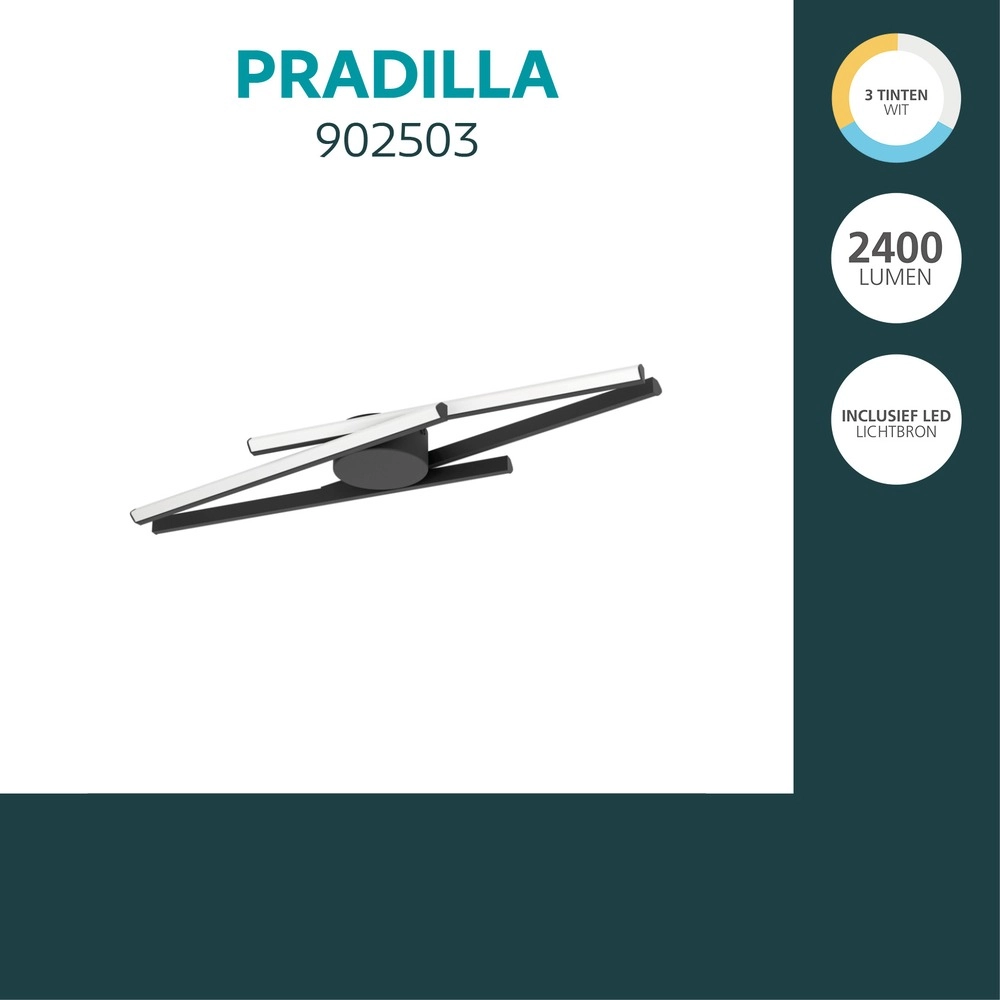 Lampe de plafond à design Pradilla Noir Eglo 9008606391479