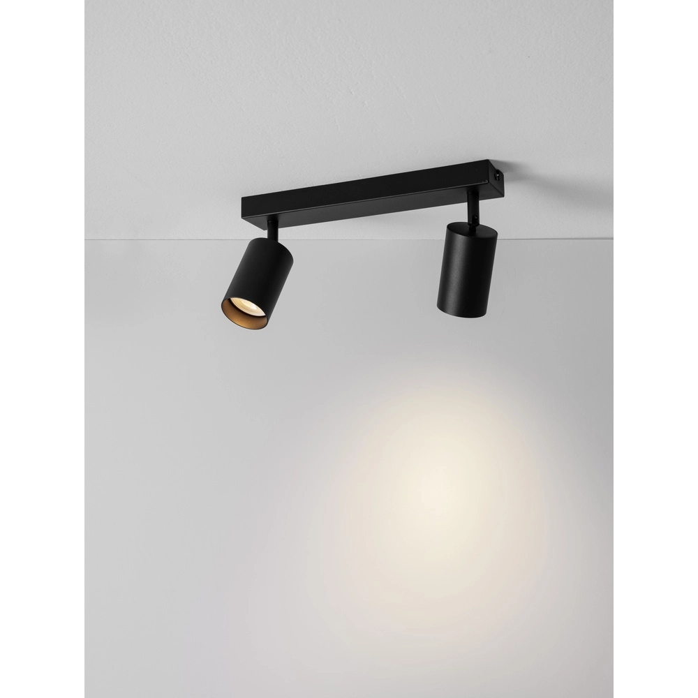 Spot de plafond Reig 2 lumières noir Lyora 5212017477934