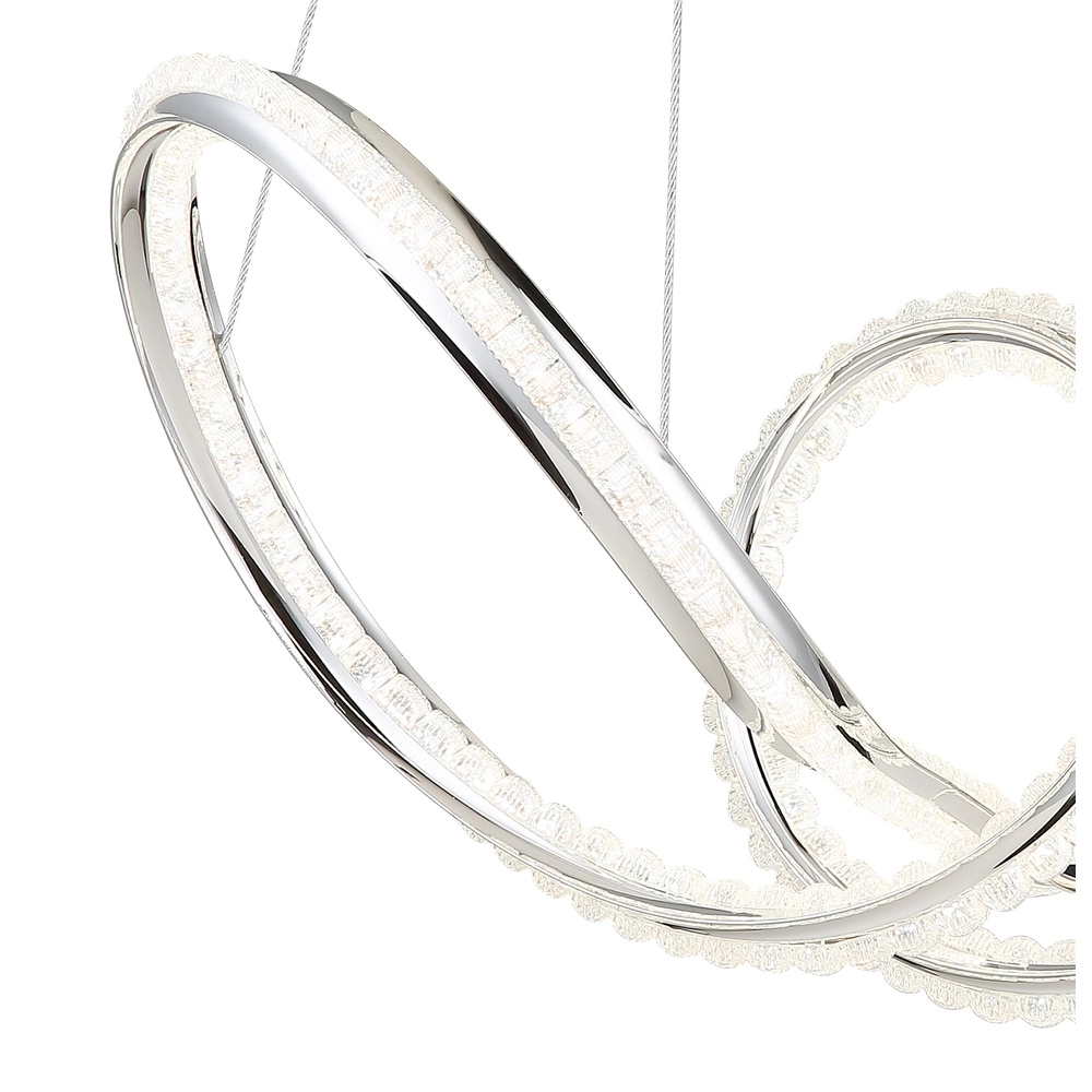 Lampe pendante moderne Evangeline Chrome Globo 9007371583201