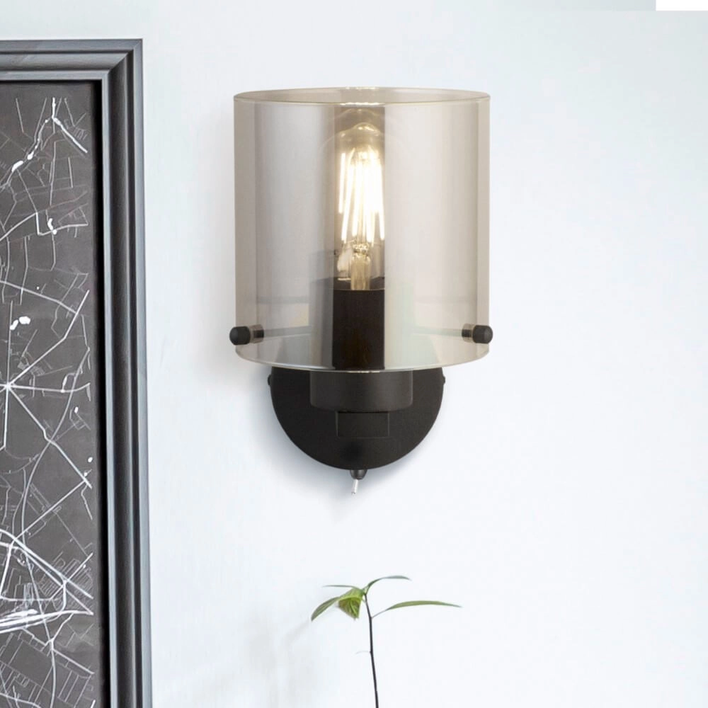 Applique murale noire Sweden concevoir Searchlight 5053423272016