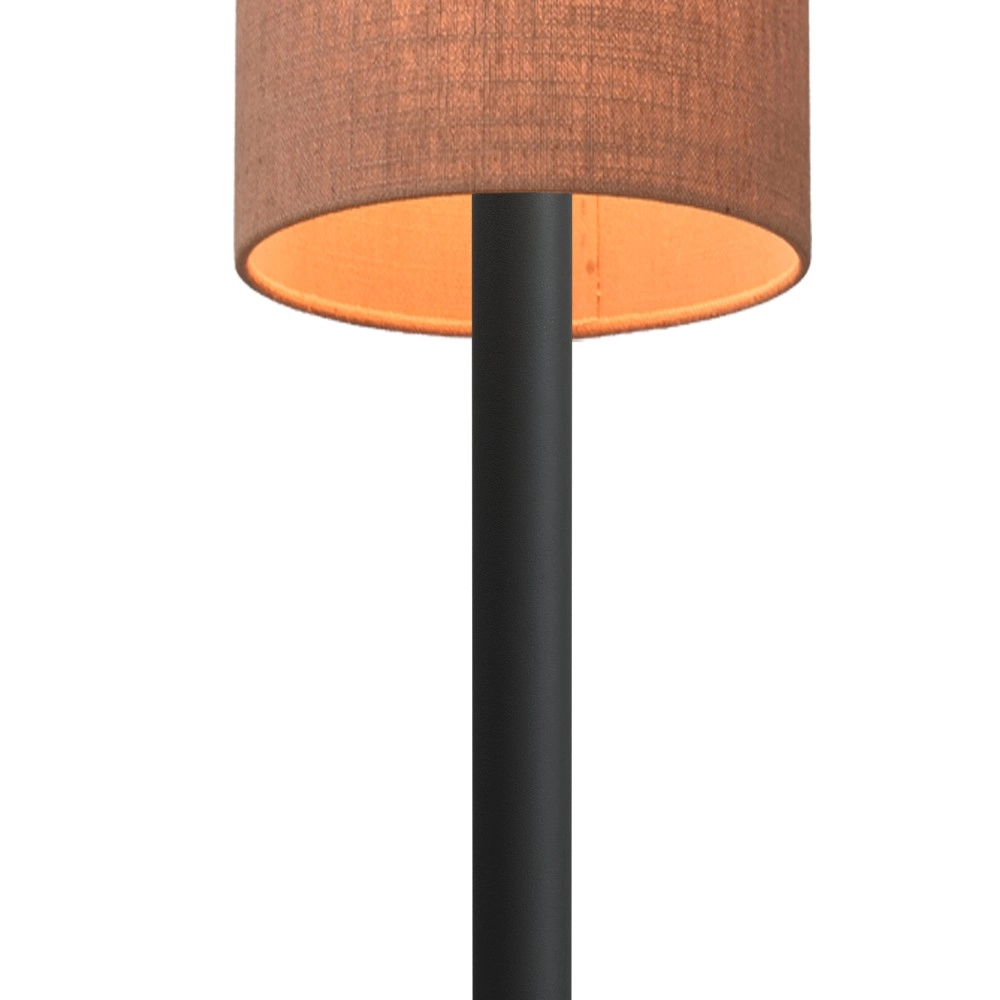 Lampe de pied Lisbourg Noir avec capuche beige beige Masterlight