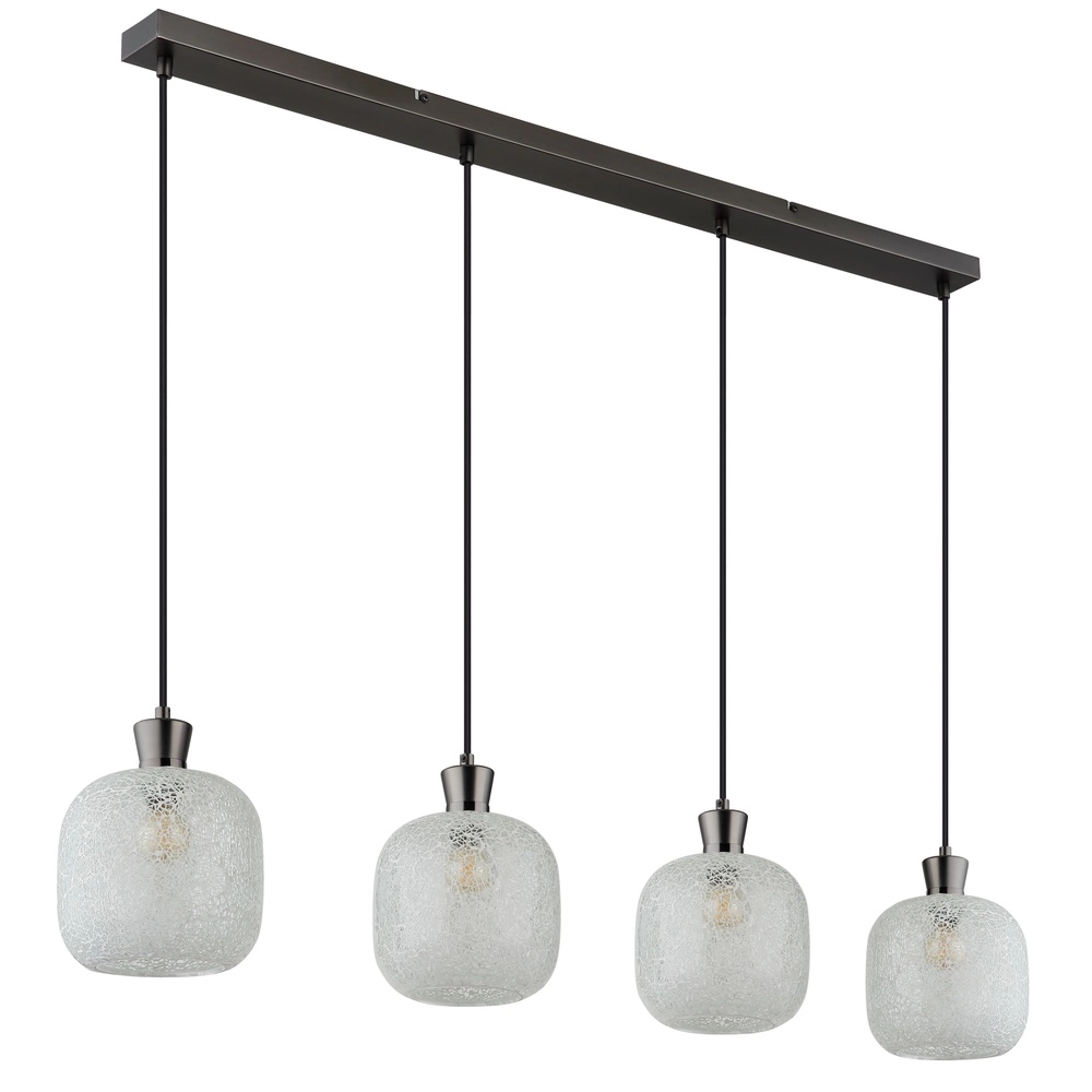 Lampe suspendue à 4 lumières Brokana Bronze à fusil Globo 9007371566471