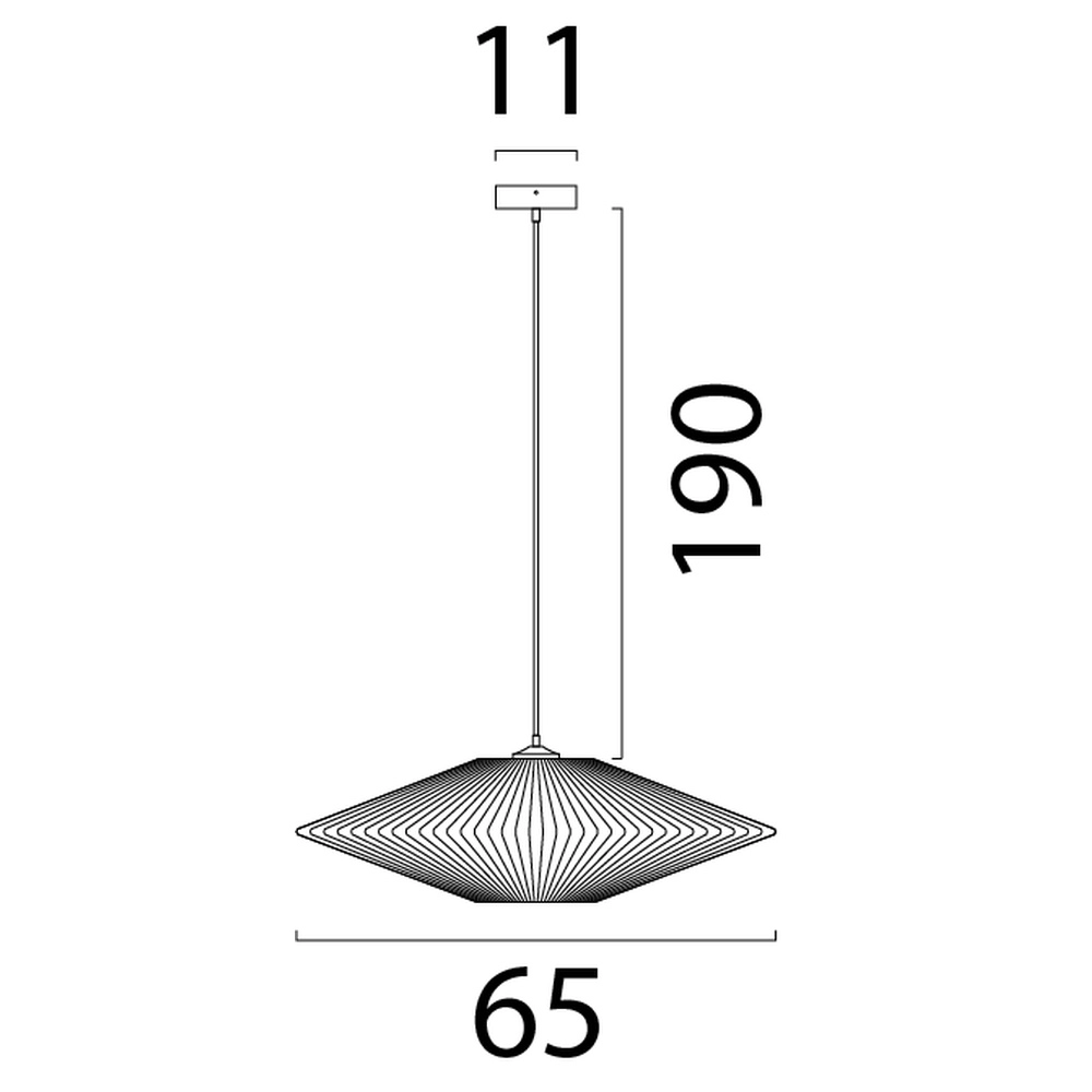 Lampe pendante Japandi Bicono Ø 65cm Masterlight 8718121344775