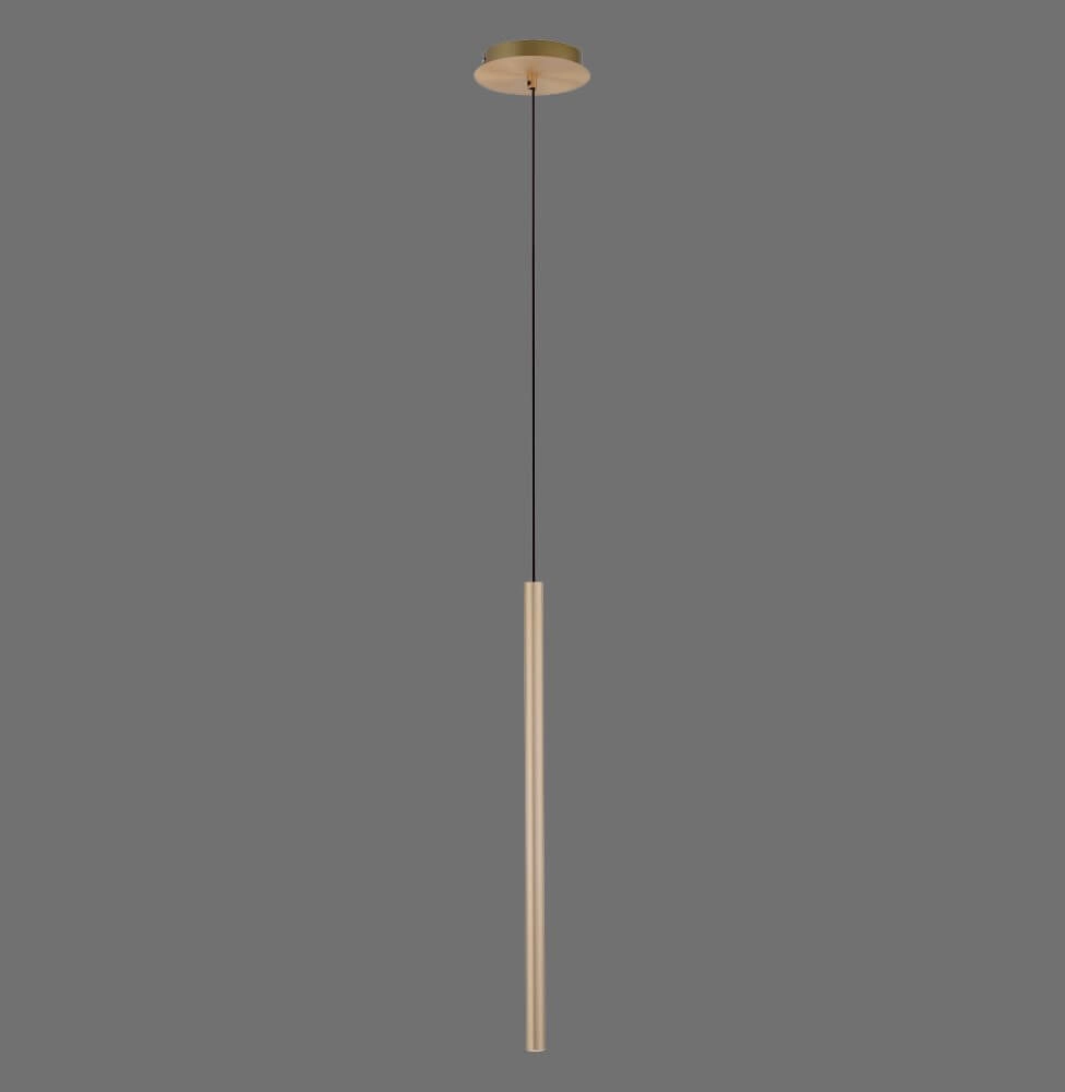 Lampe suspendue unique Flute 1 lumière en laiton Paul Neuhaus 4012248374740