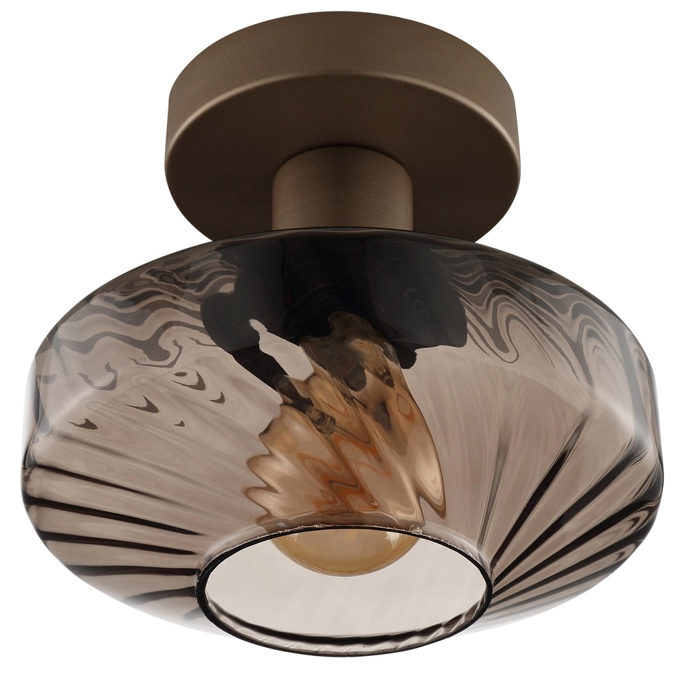 Lampe de plafond unique Lyn brun café Ø 28cm Brilliant 4004353477027