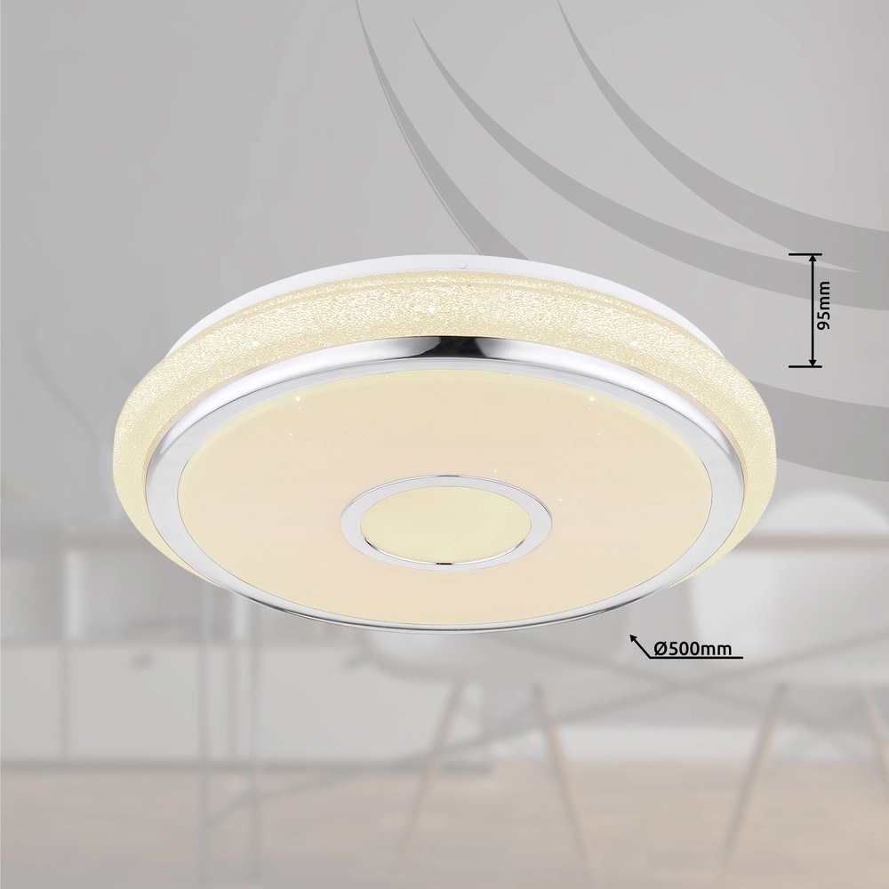 Éclairage de plafond Dani Ø 50 cm réglable en couleur de lumière Globo 9007371370047
