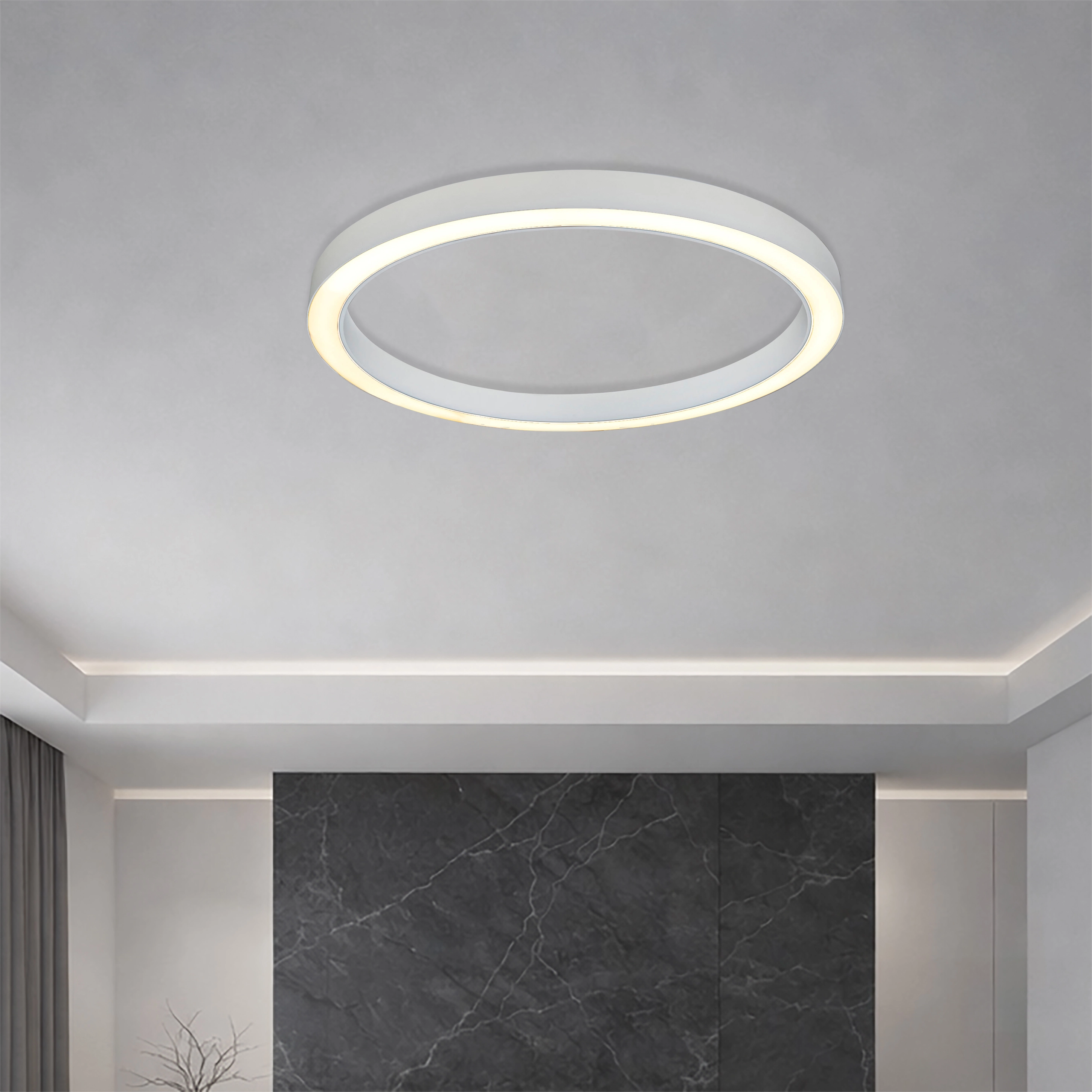 Lampe de plafond à design Hey-lo blanc Ø 90cm Lyora 5053423315195