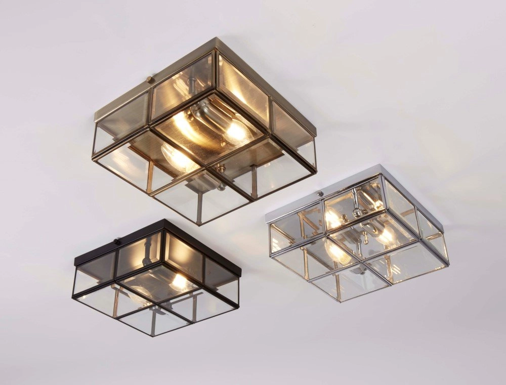 Plafonnier noir Flush Searchlight 5053423126593