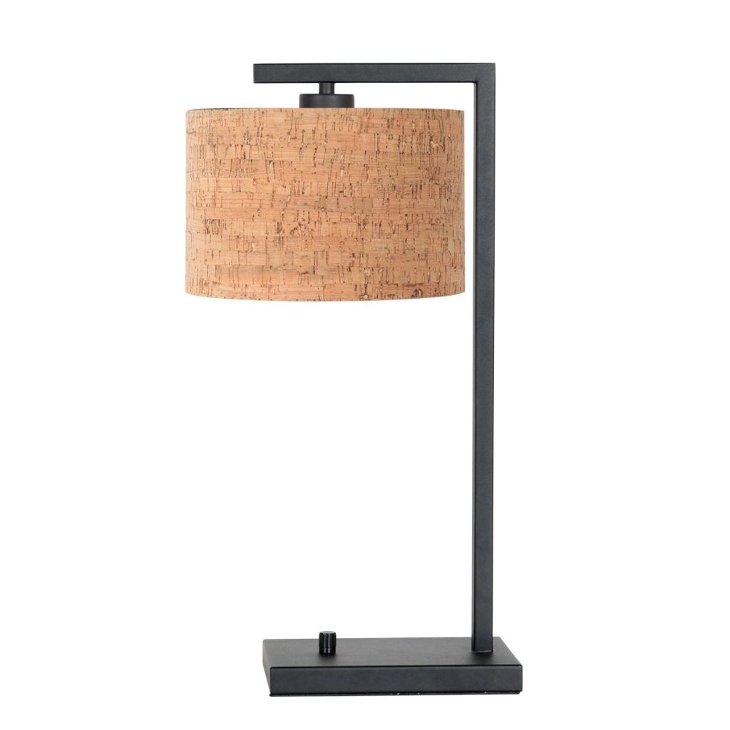 Lampe de table Stang avec un chapeau en liège Ø20cm