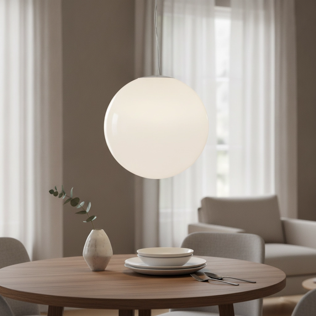 Suspension blanche Bolita ampoule Ø 50cm