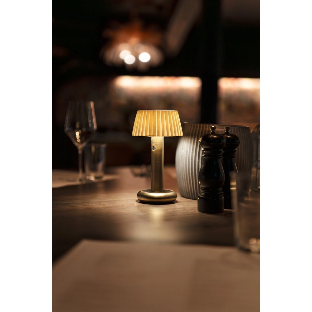 Lampe de table dorée Grasse Rechargeable KonstSmide 7318300030416