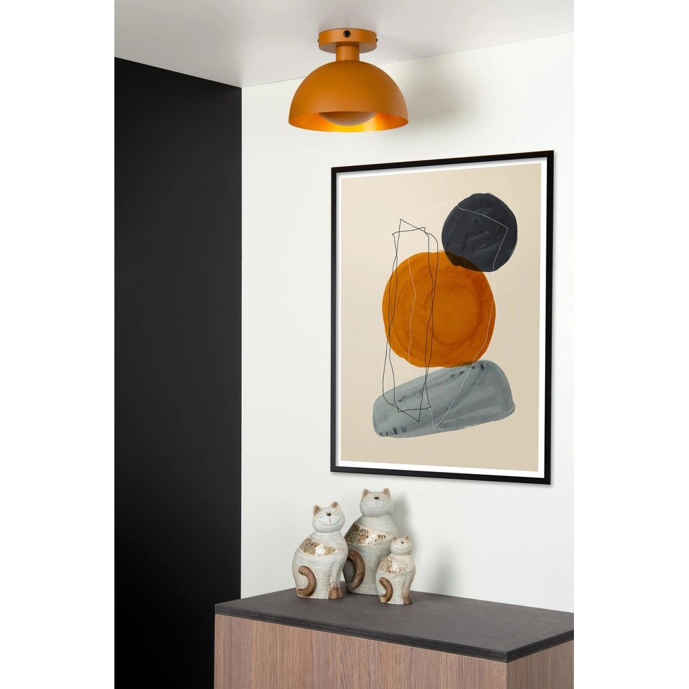 Lampe de plafond à design Siemon jaune Lucide 5411212451736