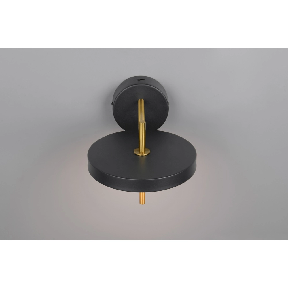 Applique murale moderne Keaton noir avec or Trio 4017807655742