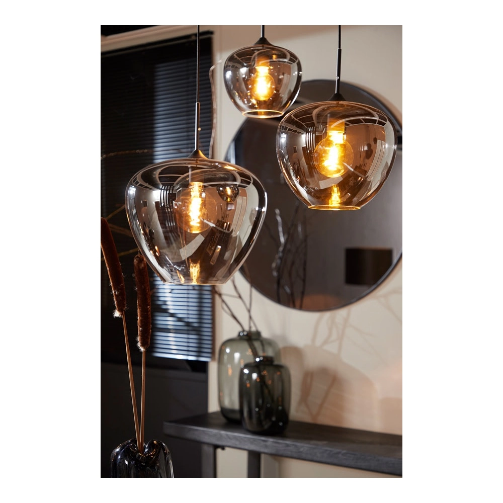 Lampe suspendue Mayson Ø 40 cm de fumée Light & Living 8717807614201