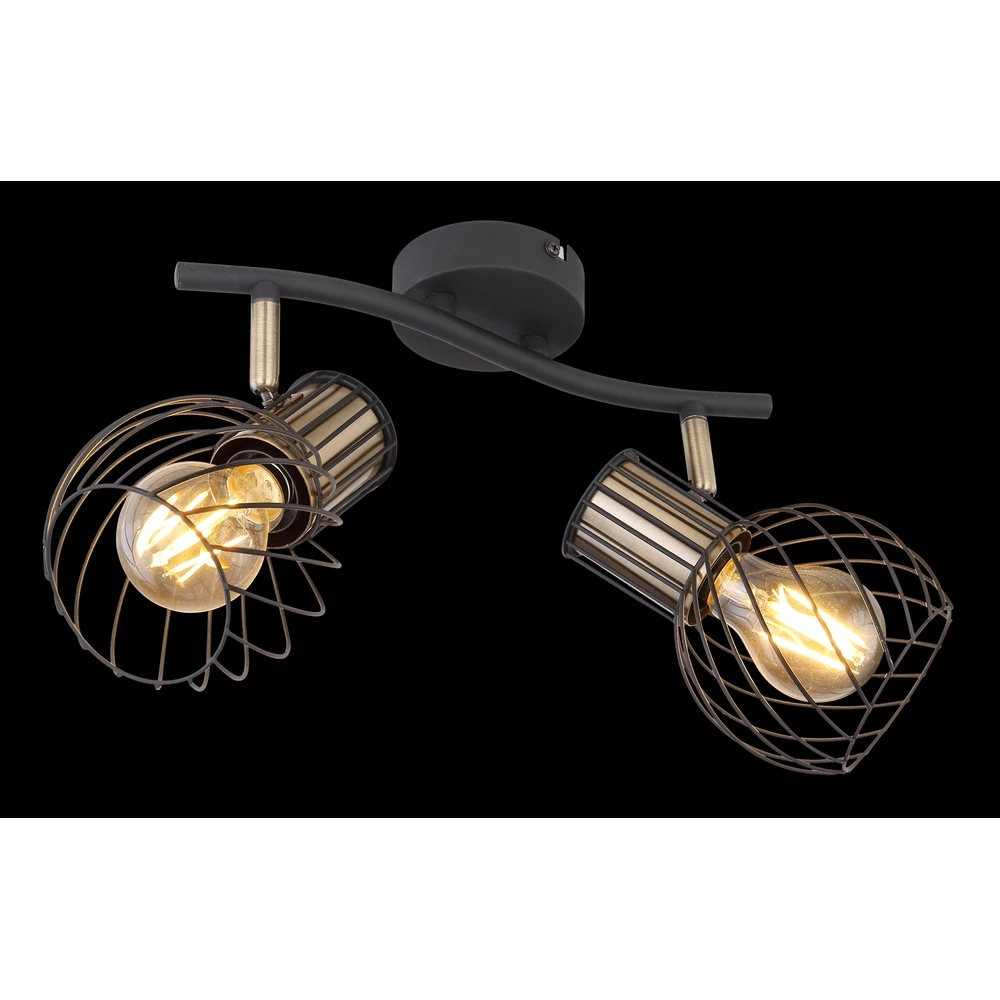 Lampe de plafond Argusto 2-noir clair Globo 9007371390717