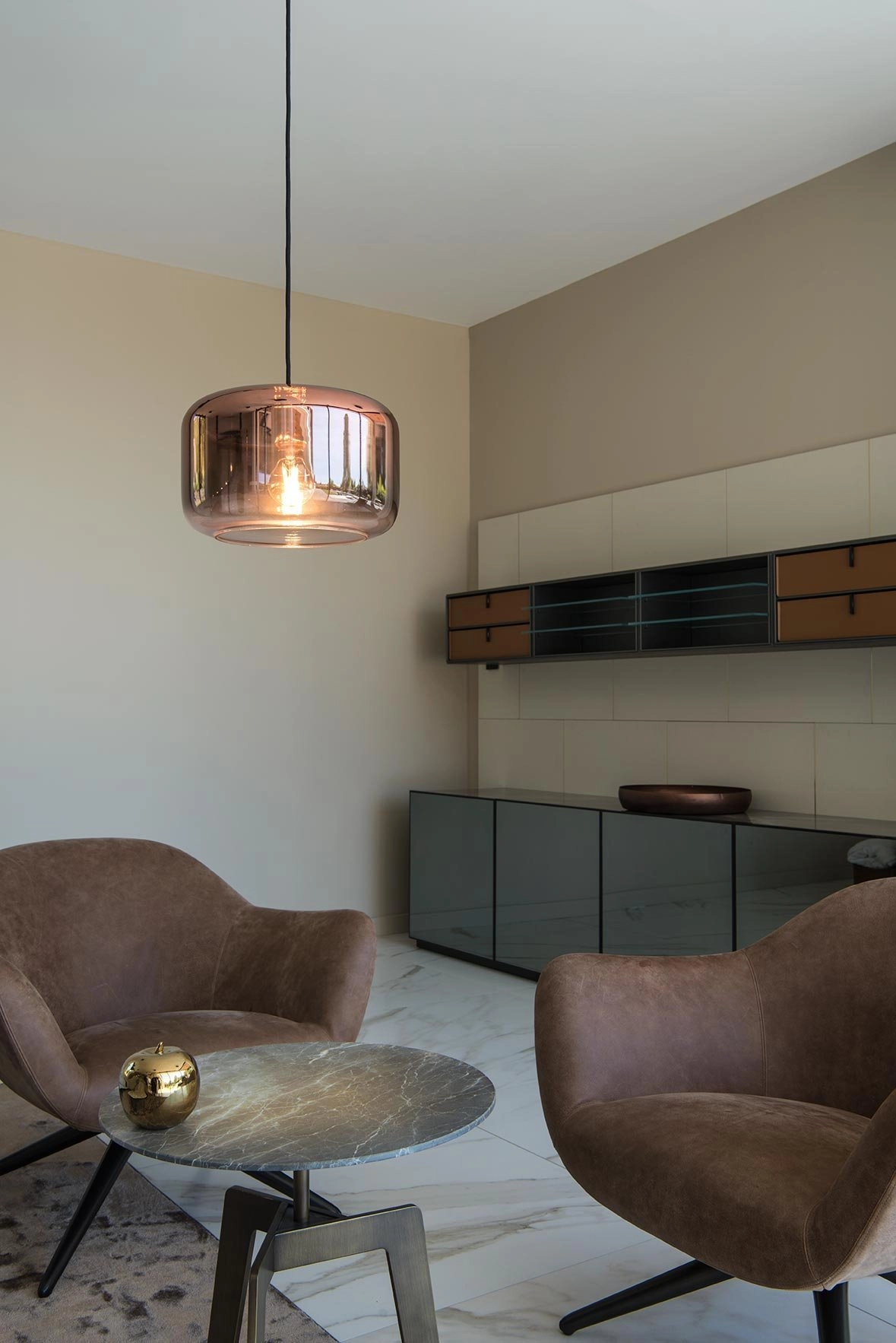 Lampe à suspension en cuivre rouge Pantilo 28 SLV 4024163231978