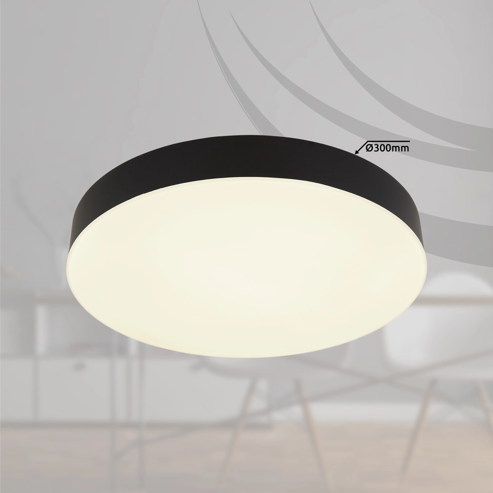 Éclairage de plafond Matthew design noir Ø 30cm Globo 9007371453207
