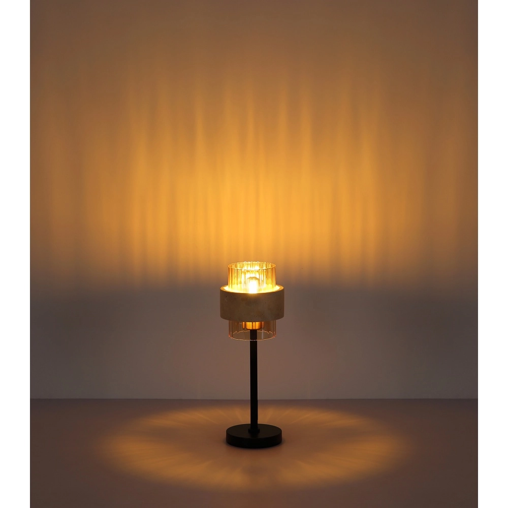 Lampe de table Daren noir avec marbre Globo 9007371592661