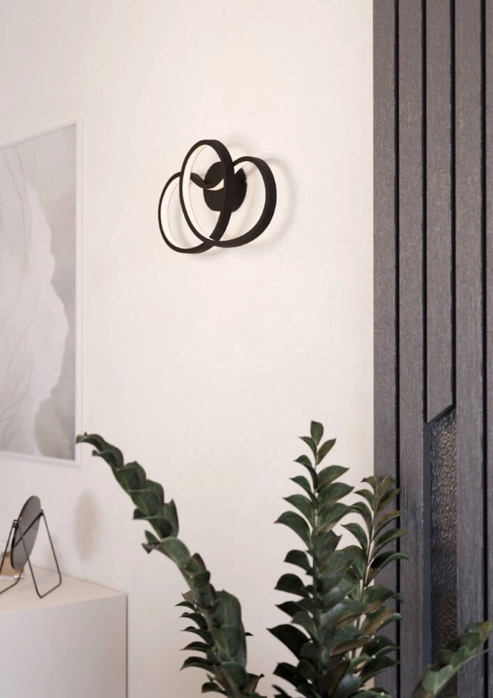Applique LED noire Gianella Eglo 9008606275021