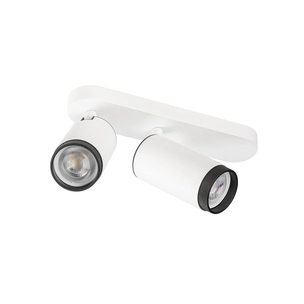 Spot monté en surface Grip! L 2 lumières blanches avec anneau noir SLV 4024163304405