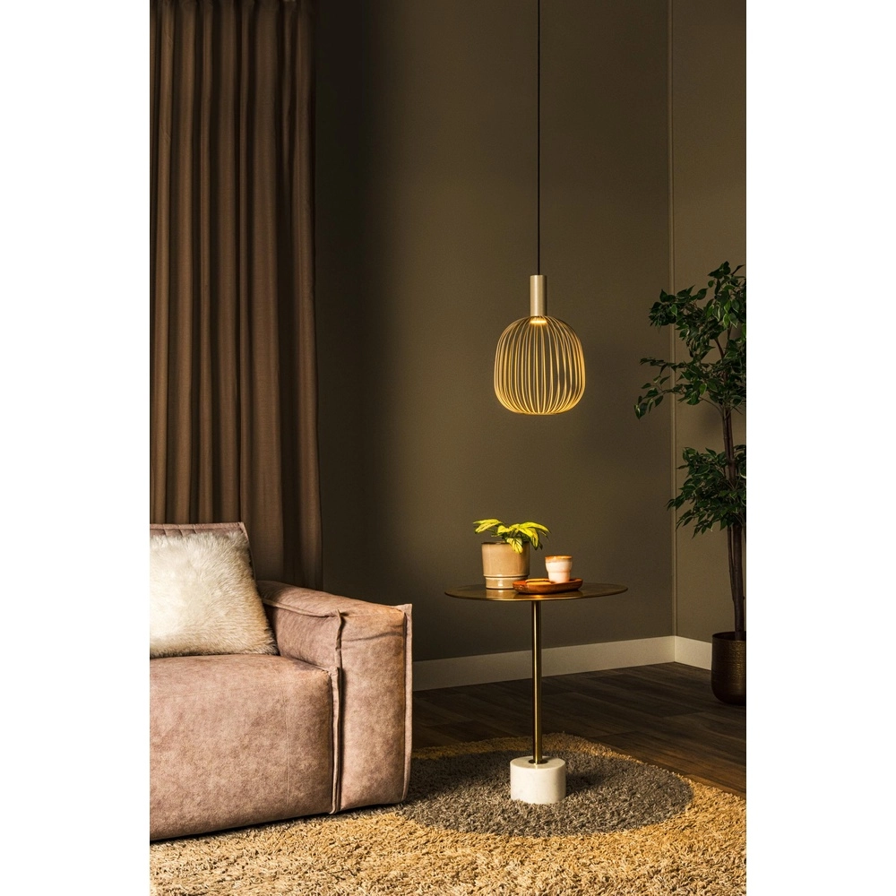 Lampe pendante Ø 25cm Esterel mini GU10 marron sable Lucide 5411212212313