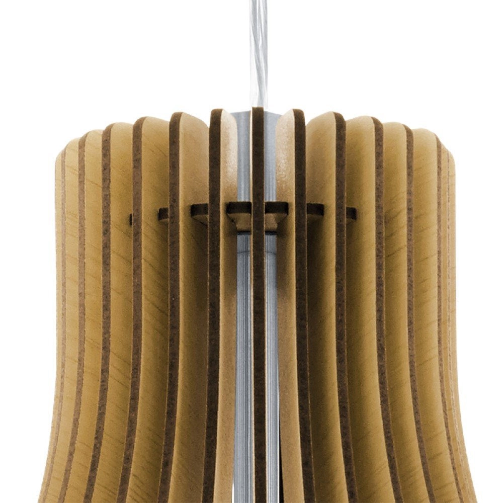 Lampe à suspension Tindori Bois marron clair 38 cm Eglo 9002759962586
