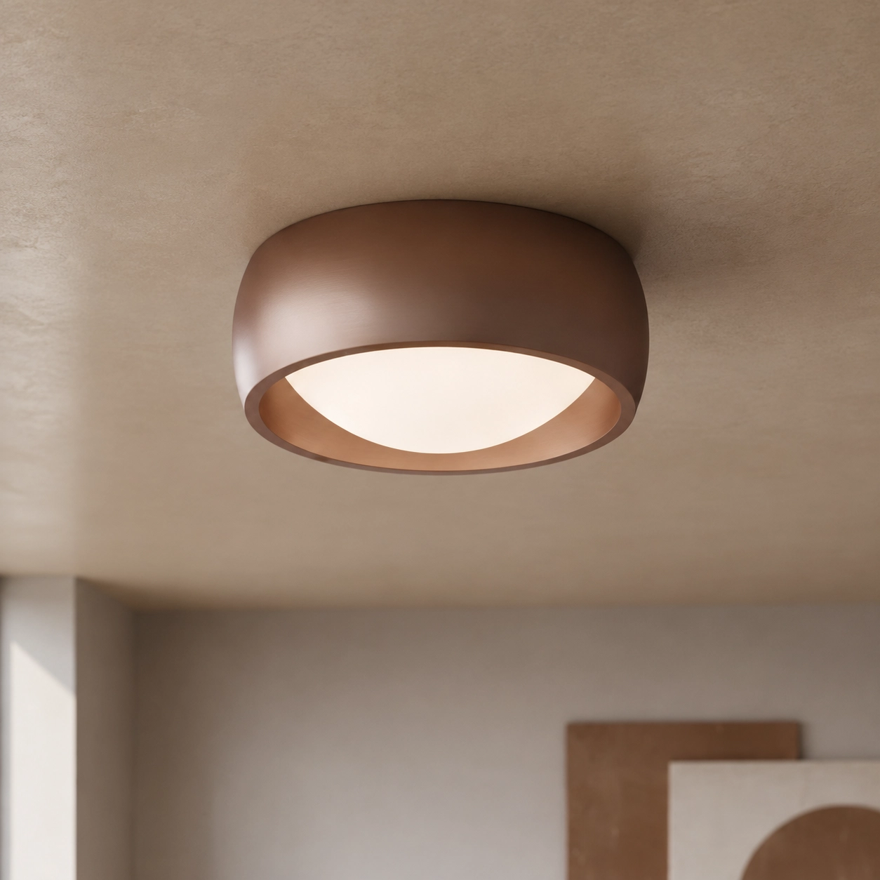 Lampe de plafond élégante Montana Ø15 cm - Bronze brossé