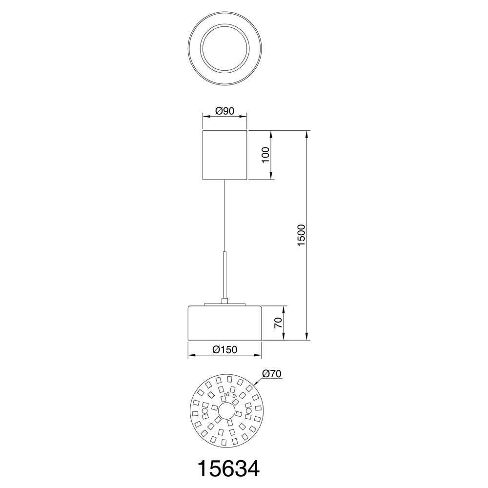 Lampe pendante de conception Fogsy Noir simple avec verre fumé Globo 9007371450381