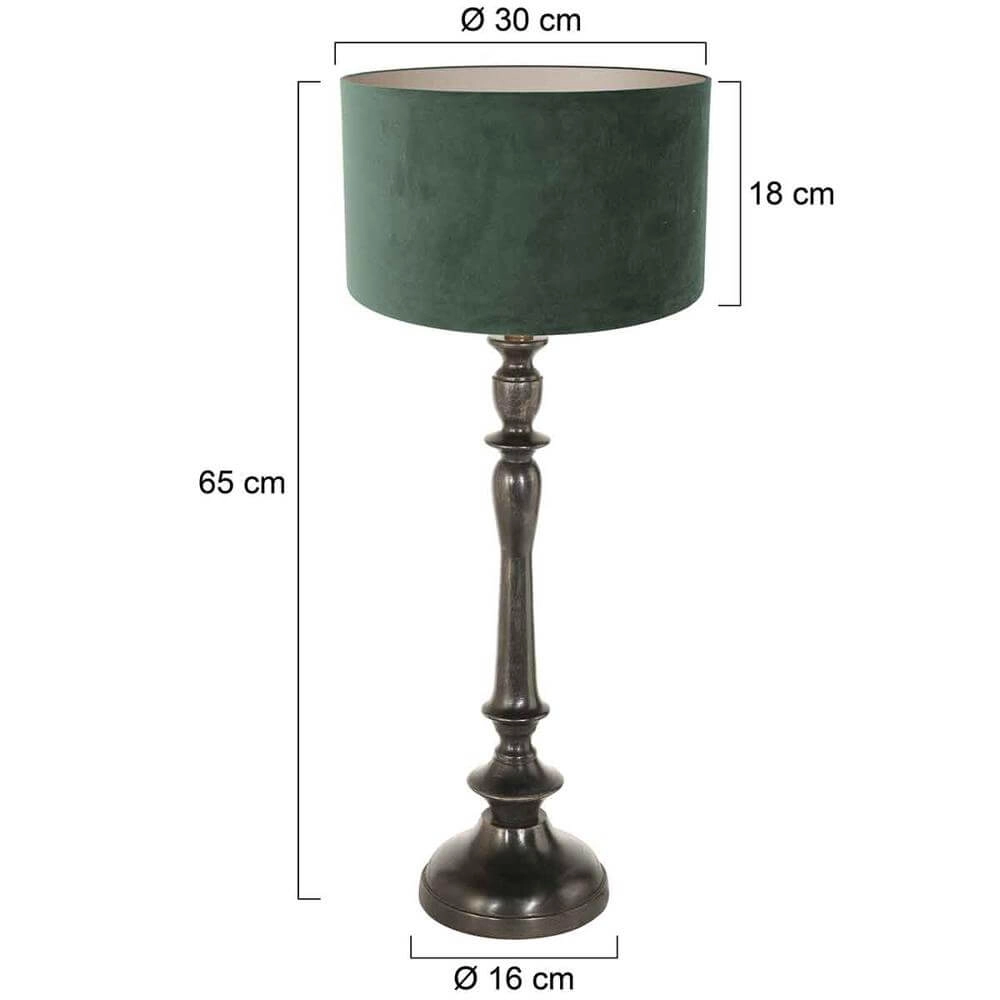 Lampe de table Bois avec capot vert Steinhauer 8712746172706