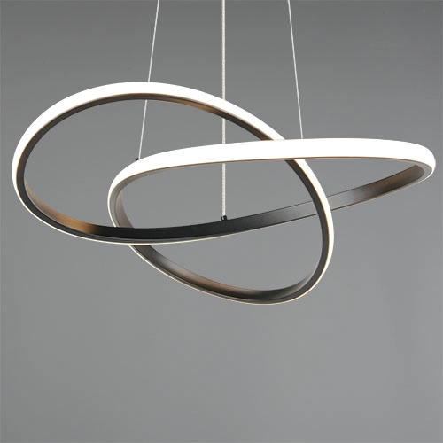 Lampe pendante de conception Mansa Noir Trio 4017807682144